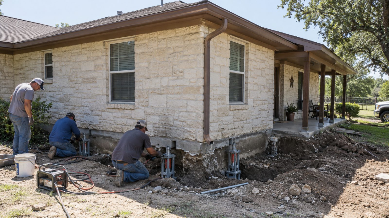 New Braunfels Foundation Settlement Repair slab foundation work